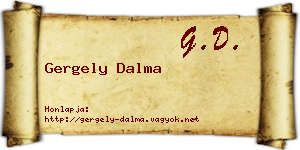 Gergely Dalma névjegykártya